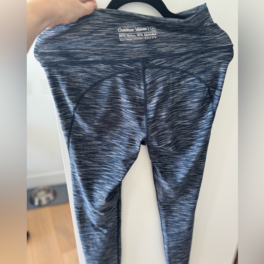 Outdoor Voices Blue Spacedye Leggings High Waist